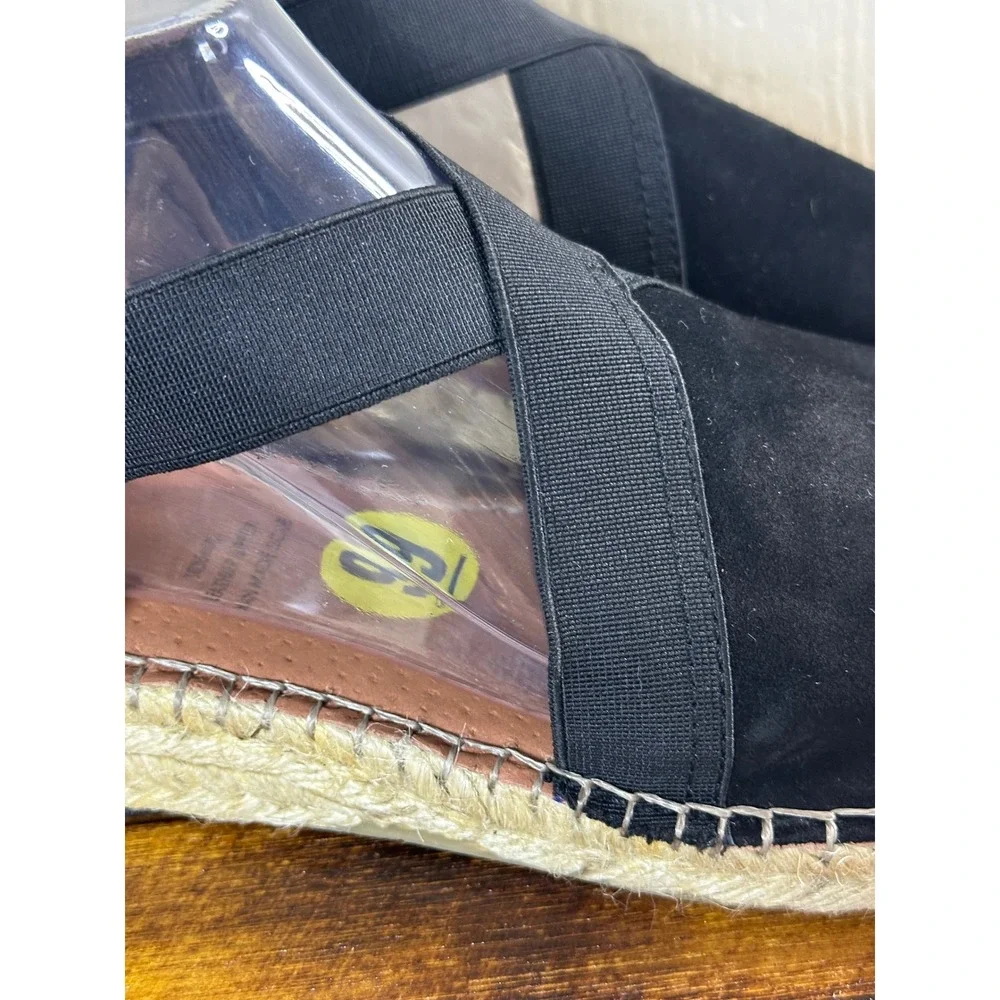 Fabiola Espadrille Flats Women's 9 Suede Cross Strap Slip On‎ Shoes